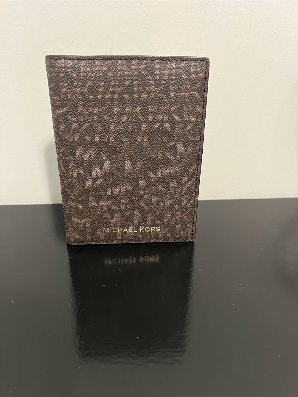Michael Kors Brown Monogram Card & Passport Holder